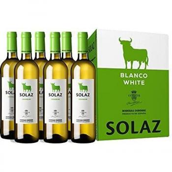 Vino Solaz Blanco 100% Verdejo - 6 botellas de 75 cl- Total: 450 cl