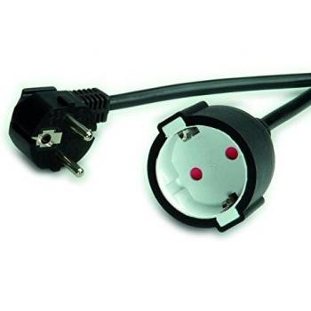 VALUE Cable alargador de Contacto de Tierra, 230VAC, Negro, 5 m