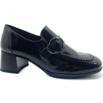 Mocasines de Tacón para Mujer Desiree Dara 4 Color Charol Negro