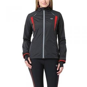 Ultrasport Stretch Delight - Chaqueta de running y ciclismo para mujer, color negro/ rojo, talla L