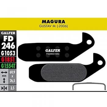 GALFER Bike Standard Brake Pad MAGURA Gustav, Adultos Unisex, Negro, ESTANDAR