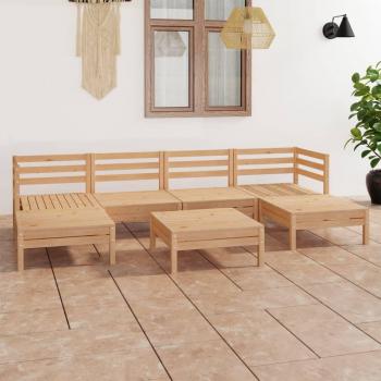 7-Piece Solid Pine Garden Lounge Set