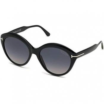 Tom Ford Black Unisex Sunglasses 56 MM