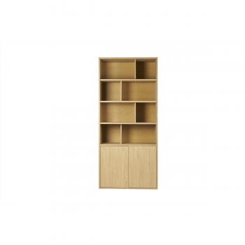Estantería Miliboo Nagano de madera clara de roble, 92 cm
