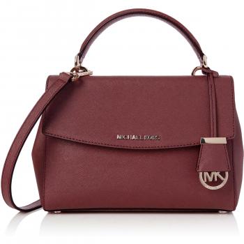 Michael Kors - Bolso de Mano de Cuero Mujer, Color Morado, Talla 9x18x27 cm