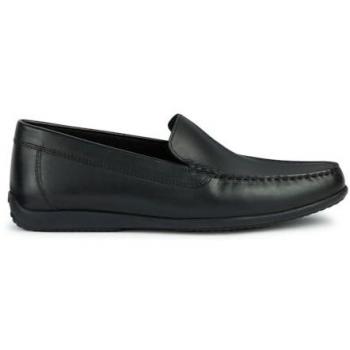 Geox Men's Leather Boat Shoes U Ascanio Black 46