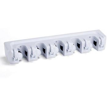 MSV Colgador DE Escoba GM/Largo : 44 cm/Anchura : 10 cm, Blanco, 35 cm