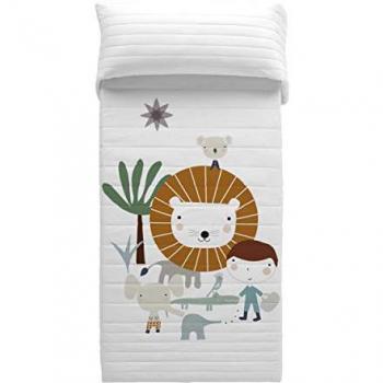 Colcha Bouti Reversible Jungle Infantil 200 x 260 cm