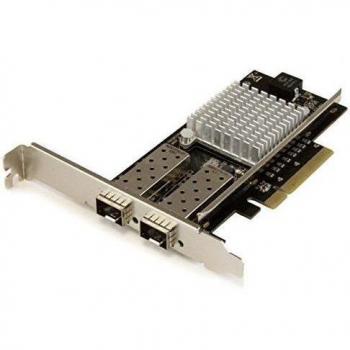 StarTech.com 10G Network Card, 2x 10G Open SFP+ Multimode LC Fiber Connector, Intel 82599 Chip, Gigabit Ethernet Card
