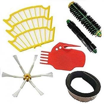 Tammy Style Gummi-Auto & Seitenbürste 6-Armed & Bristle Brush & Flexible Beater Kit de cepillos y filtros Reinigungswerkzeug für iRobot Roomba 500 Serie Staubsauger-Zubehör