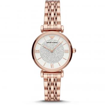 Emporio Armani Women's Quartz Watch - Golden/White - AR11244 & AR1926