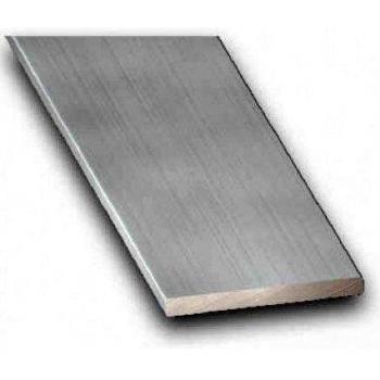 Perfil Liso de Aluminio Anodizado Incoloro 1 m - 100 x 3 x 0,2 cm