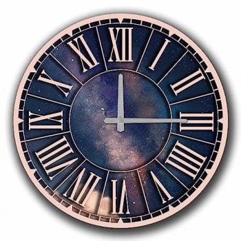 Reloj Decorativo MDF Estilo Cielo Oscuro 50 cm - 100% MDF, 5 mm de Espesor, Multicolor