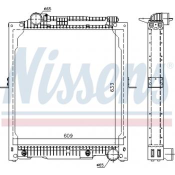 Radiador de refrigeración del motor Nissens 62647A
