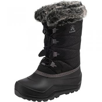 Kamik Waterproof Warm Girls Winter Boots - Snowgypsy 4, Black, Size 35