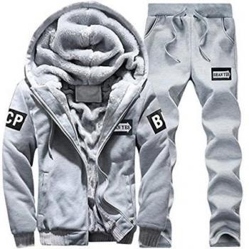 WALK-LEADER - Chándal - Cuello redondo - Manga Larga - para hombre gris Ligh Grey S