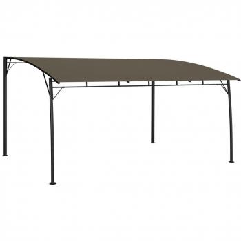Toldo parasol de jardín gris taupe 4x3x2.55 m