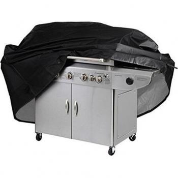 Funda Grande Negra Impermeable para Barbacoa - Accesorios Antipolvo para Gas y Carbón, Ideal para Exterior y Protección contra la Lluvia