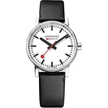 Mondaine Evo2 - Reloj de Cuero Negro para Hombre y Mujer, MSE.35110.LB, 35 MM