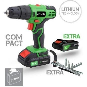 Casals VPLI18M-2 - Taladro percutor a batería de litio