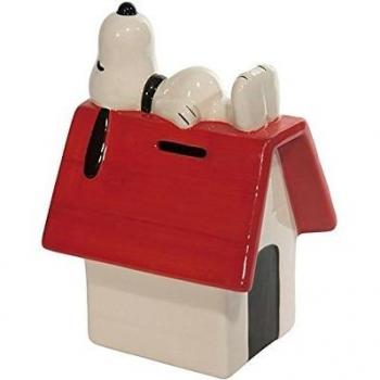 Snoopy tisn3551 Hucha nicho cerámica blanco rojo 13,70 X 10,60 x 20 cm