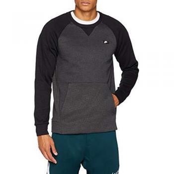 NIKE M NSW Optic CRW Long Sleeved T-Shirt, Hombre, Black/Htr/Black, S