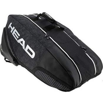 Head Djokovic 9R Supercombi Bolsa de Tenis, Unisex Adulto, Blanco/Negro, 77 x 35 x 39