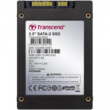 Transcend 8GB 2.5 SATA SLC - Disco duro sólido interno SSD de 8 GB