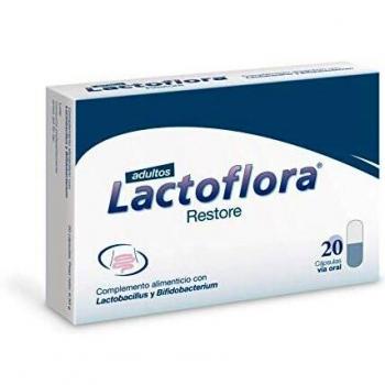 LACTOFLORA Restore - Probióticos, 20 cápsulas
