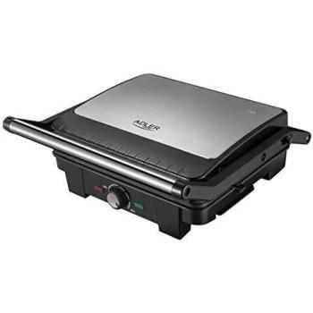 Adler AD 3051 XL Electric Grill - Tabletop, 2800 W, Black/Stainless Steel