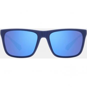 Polaroid Unisex Rectangular Polarized Sunglasses PLD 2141/S VGL Blue
