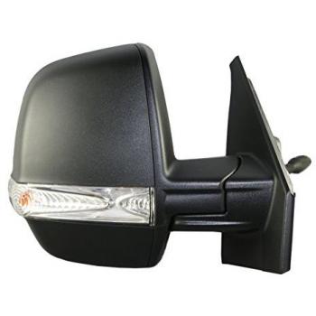 Retrovisor Espejo Exterior Alkar 9255929 - Compatible con vehículos, diseño aerodinámico, ajuste manual, cristal convexo para mayor visibilidad, acabado en negro