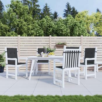 Cojín de silla de jardín respaldo bajo 4 uds tela Oxford color antracita, azul, verde y negro - Cojines decorativos de asiento para muebles de salón