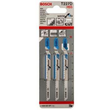 Bosch Professional 3x Hojas de sierra de calar T 227 D Special for Alu