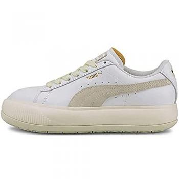 Puma Suede Mayu Leather Women's Sneakers, Black/Marshmallow, Size 9 US / 6 UK / 40 EU