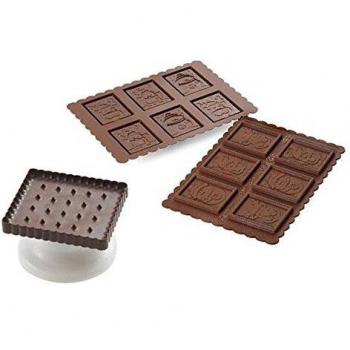 silikomart CKC01 Kit para Hacer Galletas con Tema muñeco de Nieve, Color marrón