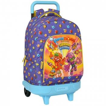 Mochila Grande con Ruedas SuperThings Guardians of Kazoom - SAFTA Compact Extraíble, Hombreras y Espalda Acolchada, Diseño Único Licencia Oficial 33x45x22