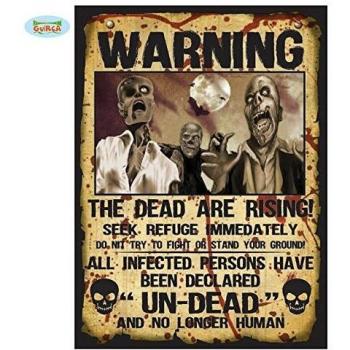 Set 2 letreros Warning 38x28 cms.