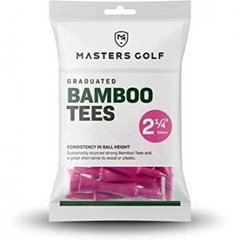 Tees Graduados de Bambú para Golf 57 mm (2 1/4'') - Bolsa de 20 Piezas Rosa