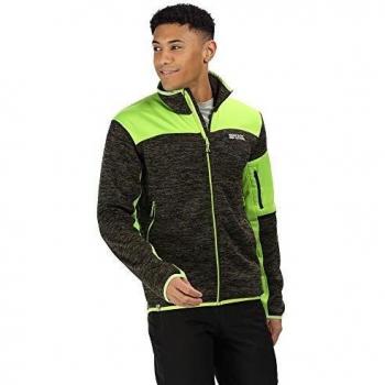 Regatta Collumbus Vi - Forro Polar elástico para Hombre con Cremallera Completa, Hombre, Color Bayleaf/Lime Green, tamaño Small