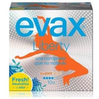 Compresas Evax Liberty Super con Alas 10 Unidades