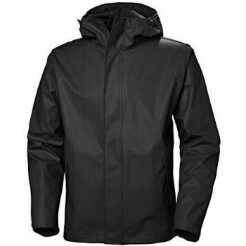 Helly Hansen Men's Moss Black Windproof Rain Jacket M