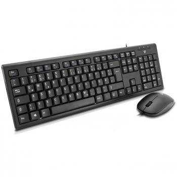 V7 CKU100GR Pack de teclado y ratón con cable USB
