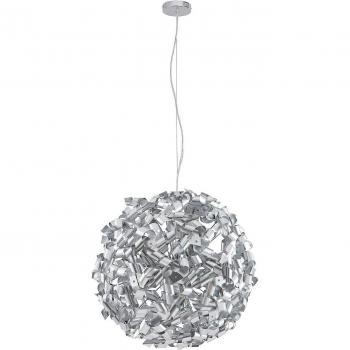 Lámpara colgante Lindby Caliya, moderna, plateada, de metal, 9 luces (E14), para salón y comedor