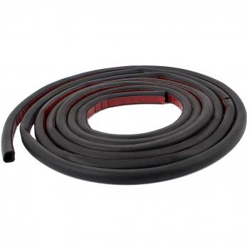 sourcing map Negro Goma D Tira Insonorizante Sellado de Coche Puerta 11mm X 10mm