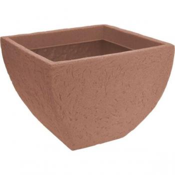 Maceta WOODE 54L - Alta Capacidad - Diseño Moderno, dimensiones (mm) 488x488x457, color Mocca