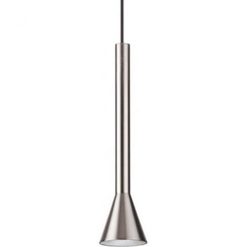 Lámpara colgante Diesis 1 bombilla Metal Níquel 3000K Led Slim Dome