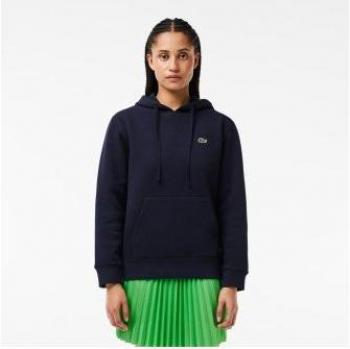 Sudadera relaxed fit de doble cara marino para mujer Lacoste con capucha en piqué