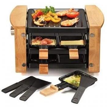 Raclette Grill 4 Personas 650W Kitchen Chef KCWOOD - Acabado en Madera