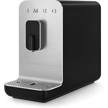 Cafetera Superautomática Smeg BCC01BLMEU 50's Style Negra con Molinillo Integrado y Sistema Anti-Goteo